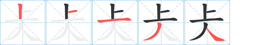 仧字的笔顺笔画分步演示